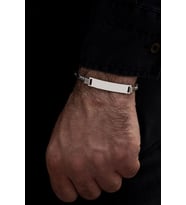İsim Yazılabilir 4.5 mm Yuvarlak Kral Gümüş Bileklik - Işıklı Kutuda