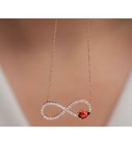 ÇGK KUYUMCULUK Sonsuzluk Uğur Böceği Altın Kolye