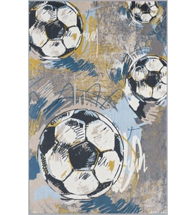Eliana Home Baskılı, Yıkanabilir Kaymaz Taban Çocuk Halısı LNA4071 100x150 cm (Mavi)