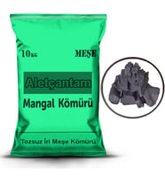 Aletçantam Mangal Kömürü Tozsuz Büyük İri Taneli Çuval Meşe Kömür 10 Kg