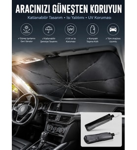 Tüm Araçlar İçin Şemsiye Güneşlik Ön Cama Uygun Özel Kaplama