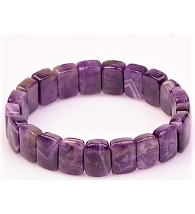 Ametist Kare Kesim Rolex Bileklik 16 mm