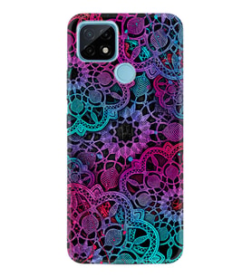 Realme C11 C21 C21Y C25Y C11 2021 Kılıf Desemli Silikon Colurful Mandala 1667