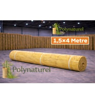 Doğal Kamış Bambu Çit 1,5x4m Bahçe Teras Balkon Gizlilik Perdesi Gölgelik Örtü