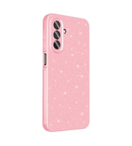 Galaxy A26 Kılıf Kamera Korumalı Simli Parıltılı Lüks Silikon (Açık Pembe)