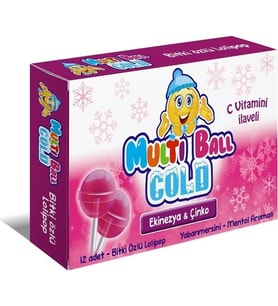 Multi Ball Cold Çocuklar İçin Pastil Lolipop