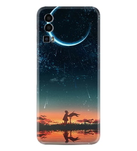 General Mobile Gm 23 Kılıf Silikon Desen Özel Seri Ay ve Kız 1720