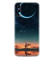 General Mobile Gm 23 Kılıf Silikon Desen Özel Seri Ay ve Kız 1720