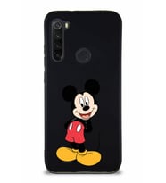 Xiaomi Redmi Note 8 Soft Premier Kapak Mickey Mouse-B Tasarımlı Silikon Kılıf - Siyah (Şeffaf)