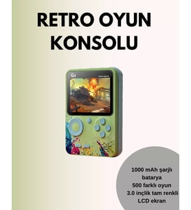 TV Bağlantılı 500 Oyunlu Mini Gameboy Konsol