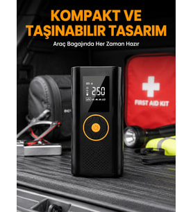 Dijital Göstergeli Taşınabilir Ha Kompresörü Güçlü Şişirme Performansı Yeni Nesil