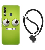 Tecno Spark 8T Kılıf Resimli Boyun Askılı İpli Desenli Silikon Series Green 1832