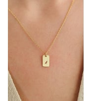 Kişiye Özel Minimal Fare Figürlü Kolye 925K Gümüş (Gold)