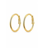 Xuping 14 Ayar Altın Kaplama Büyük Halka Küpe – Minimal Gold Hoop 2cm