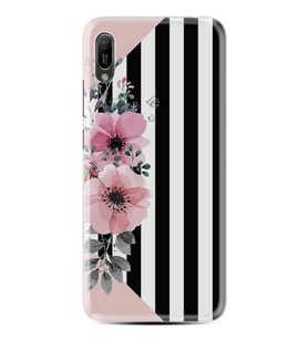 Huawei Y6 2019 Kılıf Desenli Silikon Güzel Kılıf Flowers 4 1390