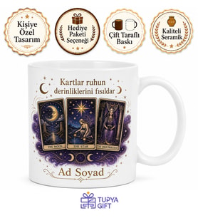 Tarot Okuyucusuna Mistik Kartlar Gelecek Tahmini Çay Kupası Hediye Bardak