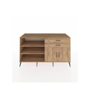 Kronos Konsol 3 Raflı 2 Çekmeceli 2 Kapaklı 176x59x99 Çam-Çam