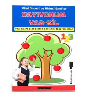 Okul Öncesi ve Birinci Sınıflar Sayıyorum YAZ-SİL Kitabı