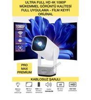 Yüksek Çözünürlüklü Kablosuz Taşınabilir Projektör, Android, Wi-Fi, Bluetooth