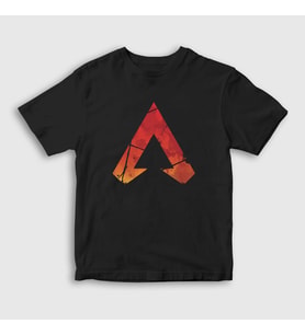 Presmono Unisex Çocuk Siyah Logo V2 Apex Legends T-Shirt 232109tt