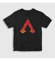 Presmono Unisex Çocuk Siyah Logo V2 Apex Legends T-Shirt 232109tt