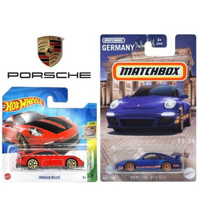 2 Araç Porsche 911 Gt3 Set - Hot Wheels & Matchbox (1/64)