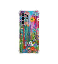 PrintiFy Samsung Galaxy S20 Ultra ile Uyumlu Düşlerin Dansı Serisi Folklorik Bahçe Tasarımlı Uv Baskılı Köşe Korumalı Antişok Kılıf