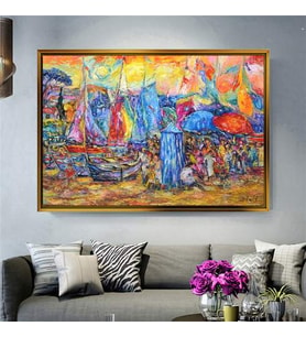 Altın Çerçeveli dekoratif tablo l245 (Gold)