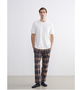 LC WAIKIKI Sarı Standart Kalıp Ekose Erkek Pijama Alt
