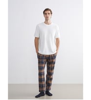 LC WAIKIKI Sarı Standart Kalıp Ekose Erkek Pijama Alt