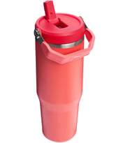Stanley Iceflow Flip Straw Tumbler Pipetli Termos Bardak, Mercan (Hot Coral), 0.89 Litre (Çok Renkli)