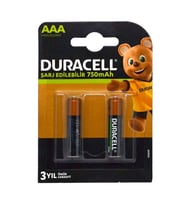 Duracell Şarj Edilebilir AAA İnce Kalem Pil 750 mAh 2Li