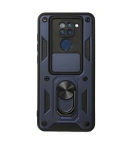 Xiaomi Redmi Note 9 Kılıf Pars Lens Yüzüklü Silikon - Lacivert