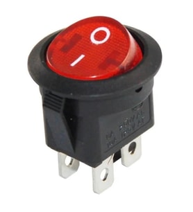 Ayt IC-131-4 Yuvarlak Işıklı On Off Anahtar 4 Pin Aç Kapa Düğme Buton 23 mm