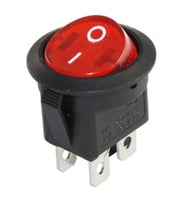 Ayt IC-131-4 Yuvarlak Işıklı On Off Anahtar 4 Pin Aç Kapa Düğme Buton 23 mm