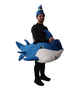 Baby Shark Kostümü Yetişkin Mavi  Daddy Shark Kostümü