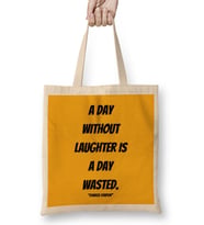 Charlie Chaplin Quotes Art Gift Vintage Retro Style Bez Çanta Uzun Saplı