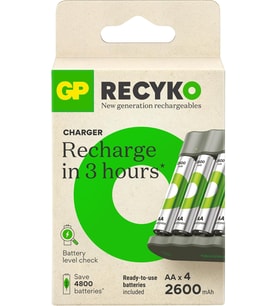 USB Pil Şarj Cihazı 4 Adet 2600mAh AA Kalem Pilli Set