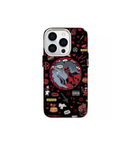 IPHONE 14 PRO UYUMLU ÖZEL DEADPOOL KOLAJ TASARIMLI LÜKS SİLİKON KILIF (Çok Renkli)
