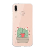 Huawei P20 Lite Uyumlu Baskılı Yumuşak Silikon Şeffaf Telefon Kılıfı