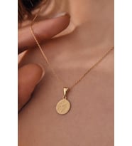 14 Ayar Altın Aslan Burcu Burç Kolye (Sarı)