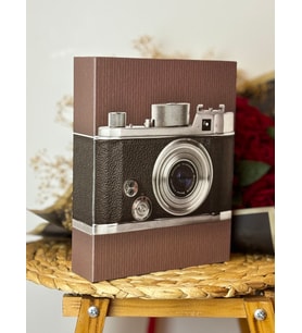 Rabsev Fotoğraf Albümü 10x15cm 200 Fotoğraf Kapasiteli Renkli Kamera Desenli Anı Albümü