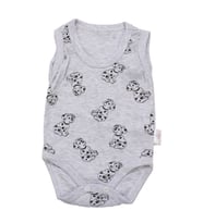 Unisex Gri Dalmaçyalı Askılı Zıbın