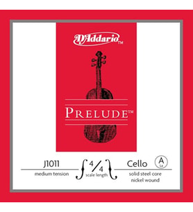 D'Addario J1011 Prelude Tek Çello La (A) Teli (4/4) Başlangıç Seviyesi için Yumuşak Tuşe Net Duyum ve Kararmaya Dayanıklı Yüzey