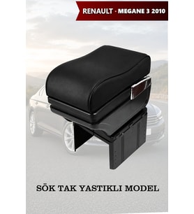 renault megane 32010 kol dayama Yastıklı Lüks geniş model Siyah Deri
