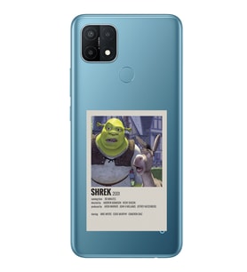 Oppo A15 / A15S Uyumlu Shrek Minimalsit Poster Desenli Şeffaf Telefon Kılıfı