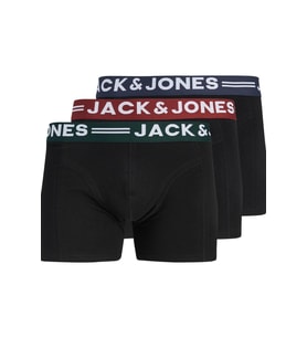 Jack & Jones SENSE Erkek Boxer 3’lü Paket – Pamuklu, Rahat Kesim (NOOS)