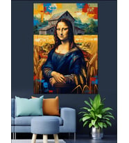 Mona Lisa Modern Sanat Başak Tarlası Dekoratif Kanvas - Mdf Ahşap Tablo