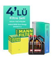 MANN Mercedes E350 Benzin Filtre Bakım Seti Motul Motor Yağlı (2005-2009) 4 Lü
