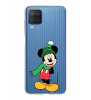 Samsung Galaxy M12 Kapak Mickey Mouse Tasarımlı Şeffaf Silikon Kılıf